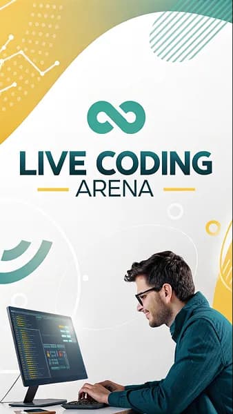 Flash coding arena coding hackathon banner poster