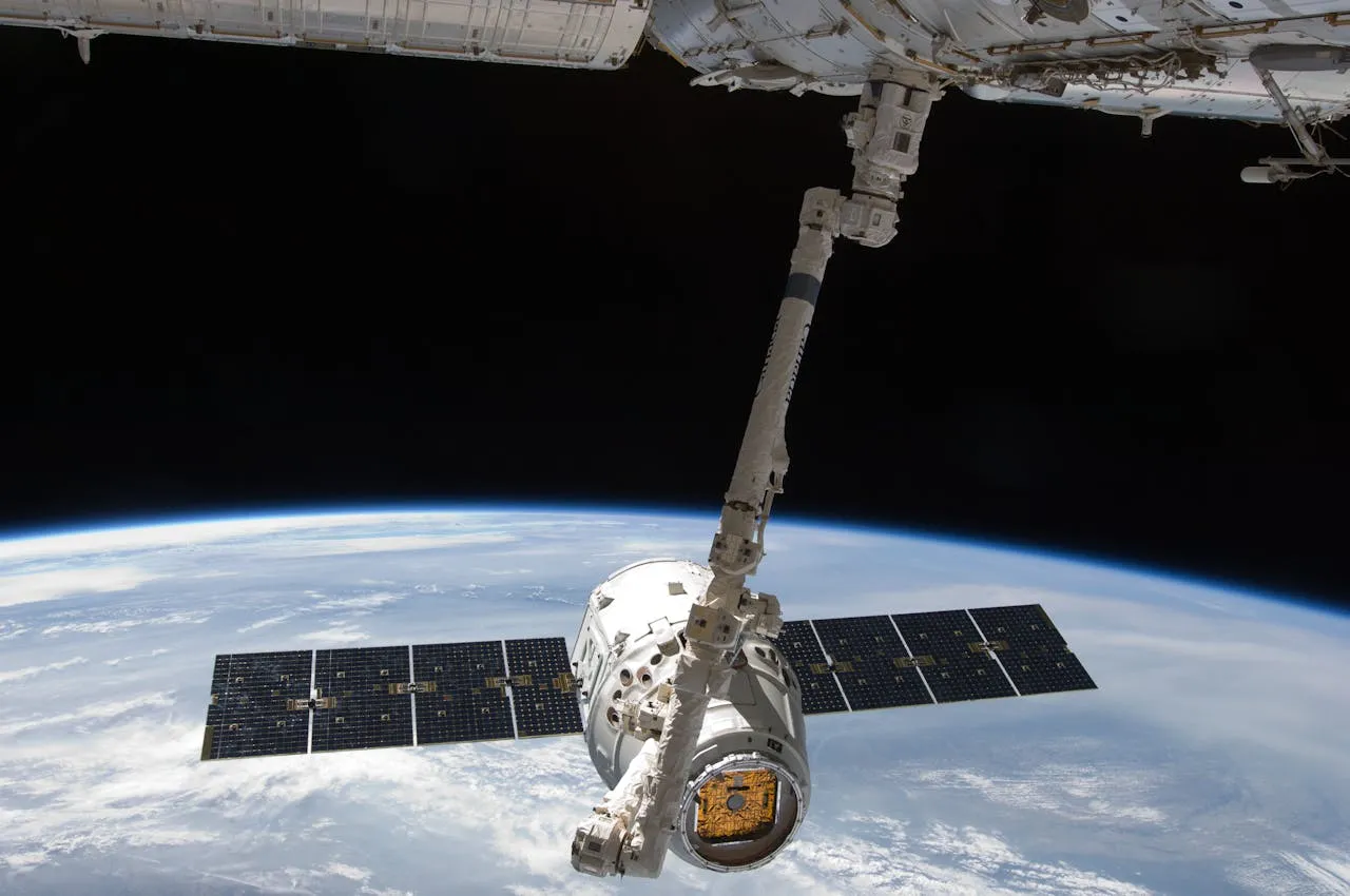 A space image with satellite